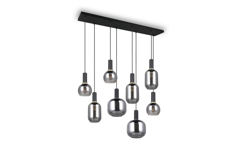 Pendel TRIO Diva 8-delt, Matt svart/krom - 8-delt, Matt svart/krom - Belysning - Innendørsbelysning & Lamper - Taklampe - Pendellamper & Hengelamper