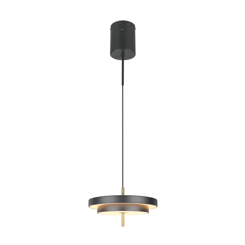 Pendel TRIO Keaton, 1 lampe 40 cm, mattsvart/messing