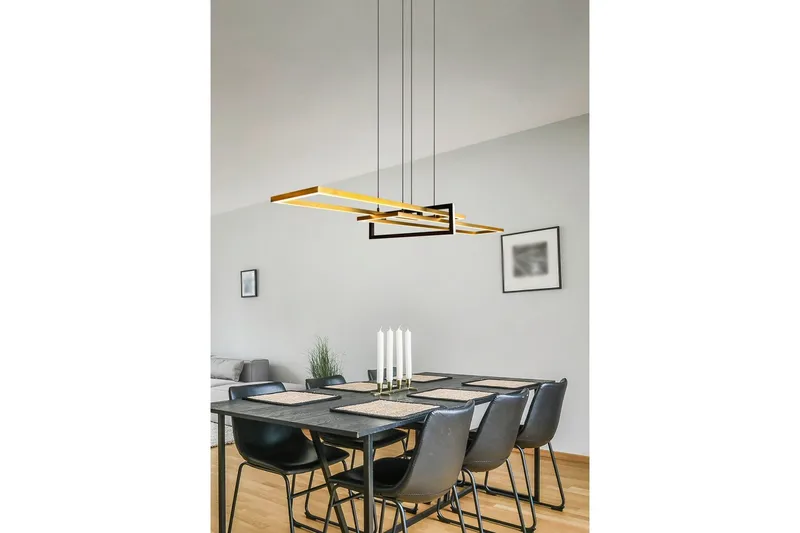 Pendel TRIO Salinas Matt messing/matt svart - Matt messing/matt svart - Belysning - Innendørsbelysning & Lamper - Taklampe - Pendellamper & Hengelamper