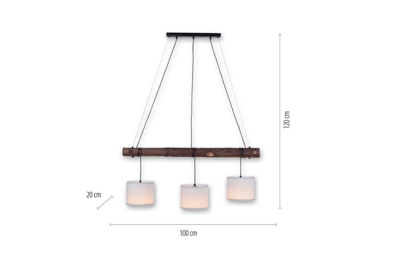 Pendellampe Bark - 20x120x100 cm - Belysning - Innendørsbelysning & Lamper - Taklampe - Pendellamper & Hengelamper
