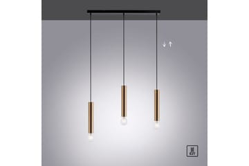 Pendellampe Bruna - 6x120x65 cm, Messing Matt - Belysning - Innendørsbelysning & Lamper - Taklampe - Pendellamper & Hengelamper