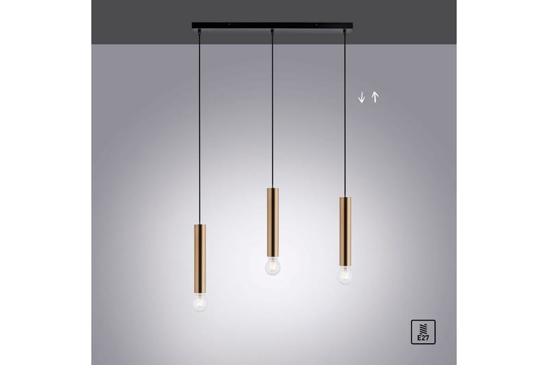 Pendellampe Bruna - 6x120x65 cm, Messing Matt - Belysning - Innendørsbelysning & Lamper - Taklampe - Pendellamper & Hengelamper
