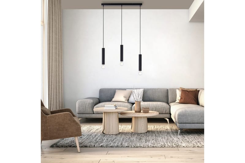 Pendellampe Bruna - 6x120x65 cm, Svart - Belysning - Innendørsbelysning & Lamper - Taklampe - Pendellamper & Hengelamper