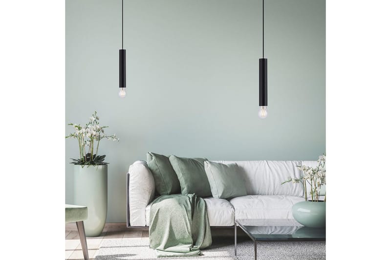 Pendellampe Bruna - 9x120x9 cm, Svart - Belysning - Innendørsbelysning & Lamper - Taklampe - Pendellamper & Hengelamper