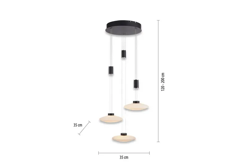 Pendellampe Lautada - 56x200x56 cm - Belysning - Innendørsbelysning & Lamper - Taklampe - Pendellamper & Hengelamper