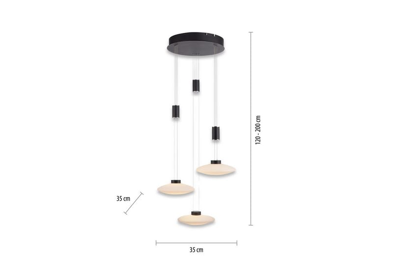 Pendellampe Lautada - 56x200x56 cm - Belysning - Innendørsbelysning & Lamper - Taklampe - Pendellamper & Hengelamper