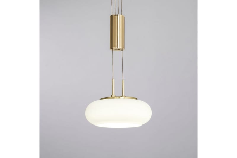 Pendellampe Q-Etienne - 20x200x65 cm, Messing Matt - Belysning - Innendørsbelysning & Lamper - Taklampe - Pendellamper & Hengelamper