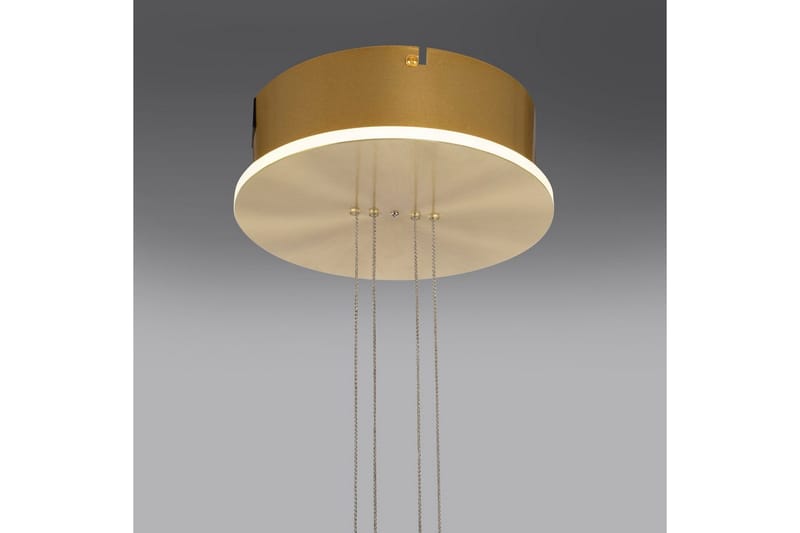 Pendellampe Q-Etienne - 35x200x35 cm, Messing Matt - Belysning - Innendørsbelysning & Lamper - Taklampe - Pendellamper & Hengelamper