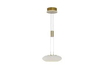 Pendellampe Q-Etienne - 35x200x35 cm, Messing Matt - Belysning - Innendørsbelysning & Lamper - Taklampe - Pendellamper & Hengelamper