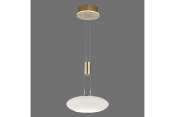 Pendellampe Q-Etienne - 35x200x35 cm, Messing Matt - Belysning - Innendørsbelysning & Lamper - Taklampe - Pendellamper & Hengelamper