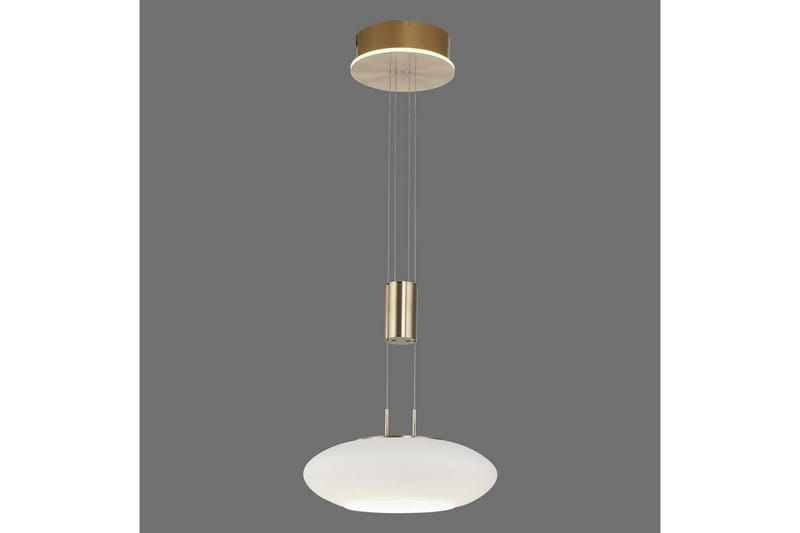 Pendellampe Q-Etienne - 35x200x35 cm, Messing Matt - Belysning - Innendørsbelysning & Lamper - Taklampe - Pendellamper & Hengelamper