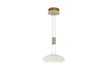 Pendellampe Q-Etienne - 35x200x35 cm, Messing Matt - Belysning - Innendørsbelysning & Lamper - Taklampe - Pendellamper & Hengelamper