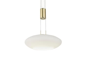 Pendellampe Q-Etienne - 35x200x35 cm, Messing Matt - Belysning - Innendørsbelysning & Lamper - Taklampe - Pendellamper & Hengelamper