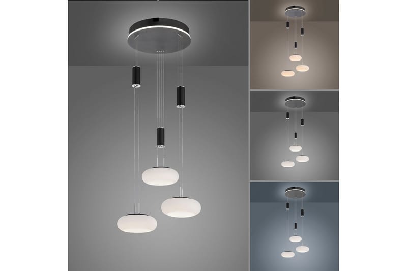 Pendellampe Q-Etienne - 40x200x44 cm, Svart - Belysning - Innendørsbelysning & Lamper - Taklampe - Pendellamper & Hengelamper