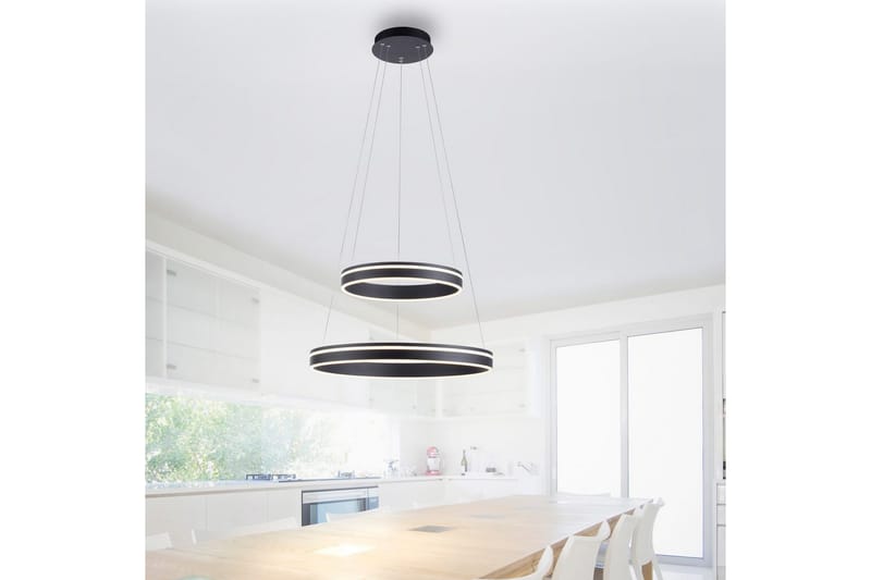 Pendellampe Q-Vito - 59x200x59 cm, Antrasitt - Belysning - Innendørsbelysning & Lamper - Taklampe - Pendellamper & Hengelamper