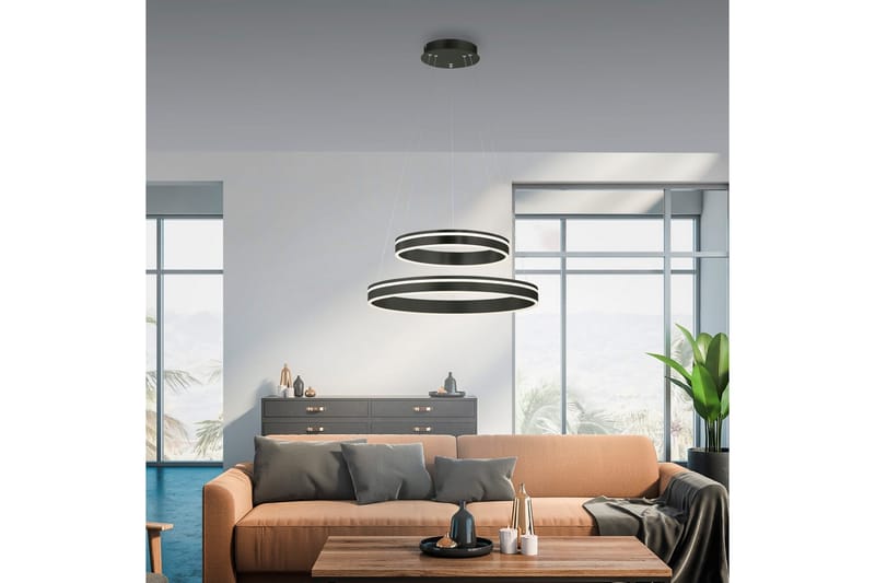 Pendellampe Q-Vito - 59x200x59 cm, Antrasitt - Belysning - Innendørsbelysning & Lamper - Taklampe - Pendellamper & Hengelamper