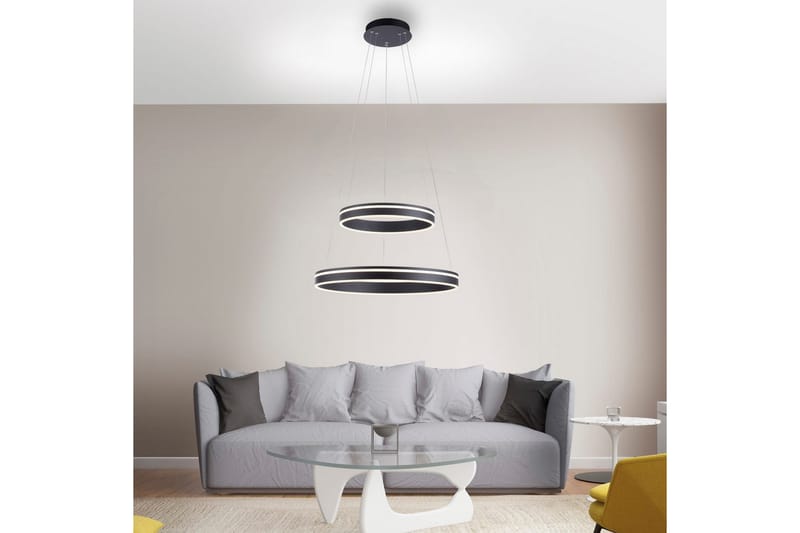 Pendellampe Q-Vito - 59x200x59 cm, Antrasitt - Belysning - Innendørsbelysning & Lamper - Taklampe - Pendellamper & Hengelamper