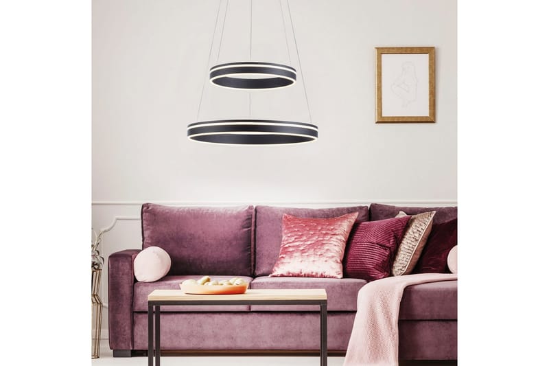 Pendellampe Q-Vito - 59x200x59 cm, Antrasitt - Belysning - Innendørsbelysning & Lamper - Taklampe - Pendellamper & Hengelamper