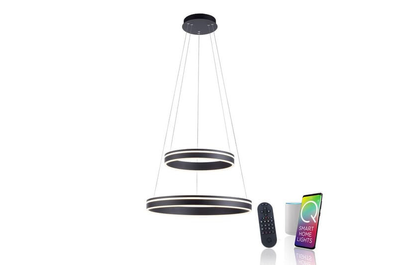 Pendellampe Q-Vito - 59x200x59 cm, Antrasitt - Belysning - Innendørsbelysning & Lamper - Taklampe - Pendellamper & Hengelamper