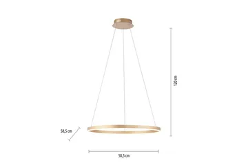 Pendellampe Ritus - 58,5x120x58,5 cm, Messing Matt - Belysning - Innendørsbelysning & Lamper - Taklampe - Pendellamper & Hengelamper