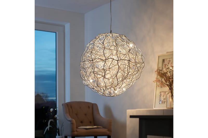 Pendellampe Sarea Sølvfarget - Sølvfarget - Belysning - Innendørsbelysning & Lamper - Taklampe - Pendellamper & Hengelamper