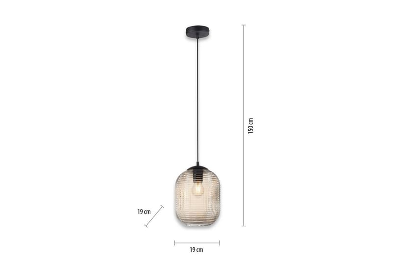 Pendellampe Shitake - 20x150x20 cm, Amber - Belysning - Innendørsbelysning & Lamper - Taklampe - Pendellamper & Hengelamper