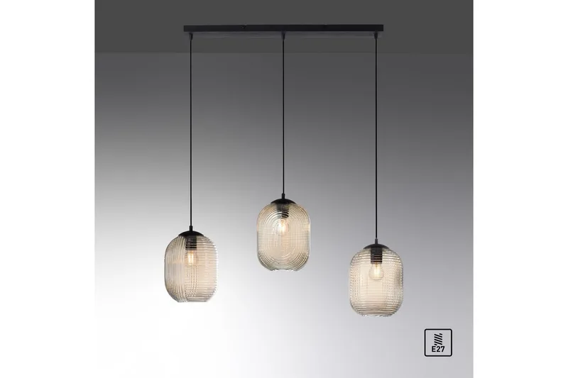Pendellampe Shitake - 20x150x90 cm, Amber - Belysning - Innendørsbelysning & Lamper - Taklampe - Pendellamper & Hengelamper
