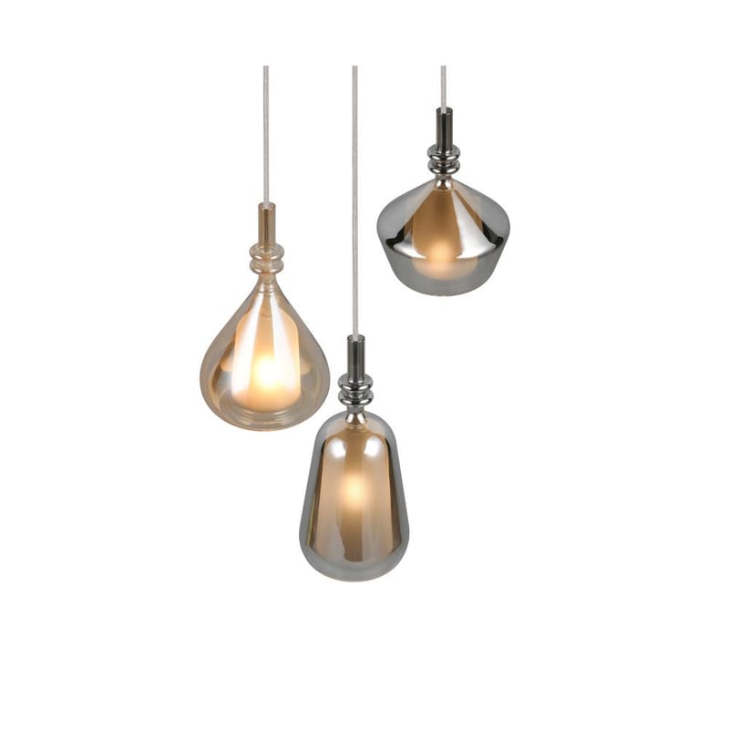 Pendellampe TRIO Aldea - 3 lamper/Rav/Krommet - Belysning - Innendørsbelysning & Lamper - Taklampe - Pendellamper & Hengelamper