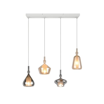 Pendellampe TRIO Aldea - 4 lamper/Rav/Krommet - Belysning - Innendørsbelysning & Lamper - Taklampe - Pendellamper & Hengelamper