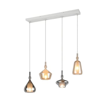 Pendellampe TRIO Aldea - 4 lamper/Rav/Krommet - Belysning - Innendørsbelysning & Lamper - Taklampe - Pendellamper & Hengelamper
