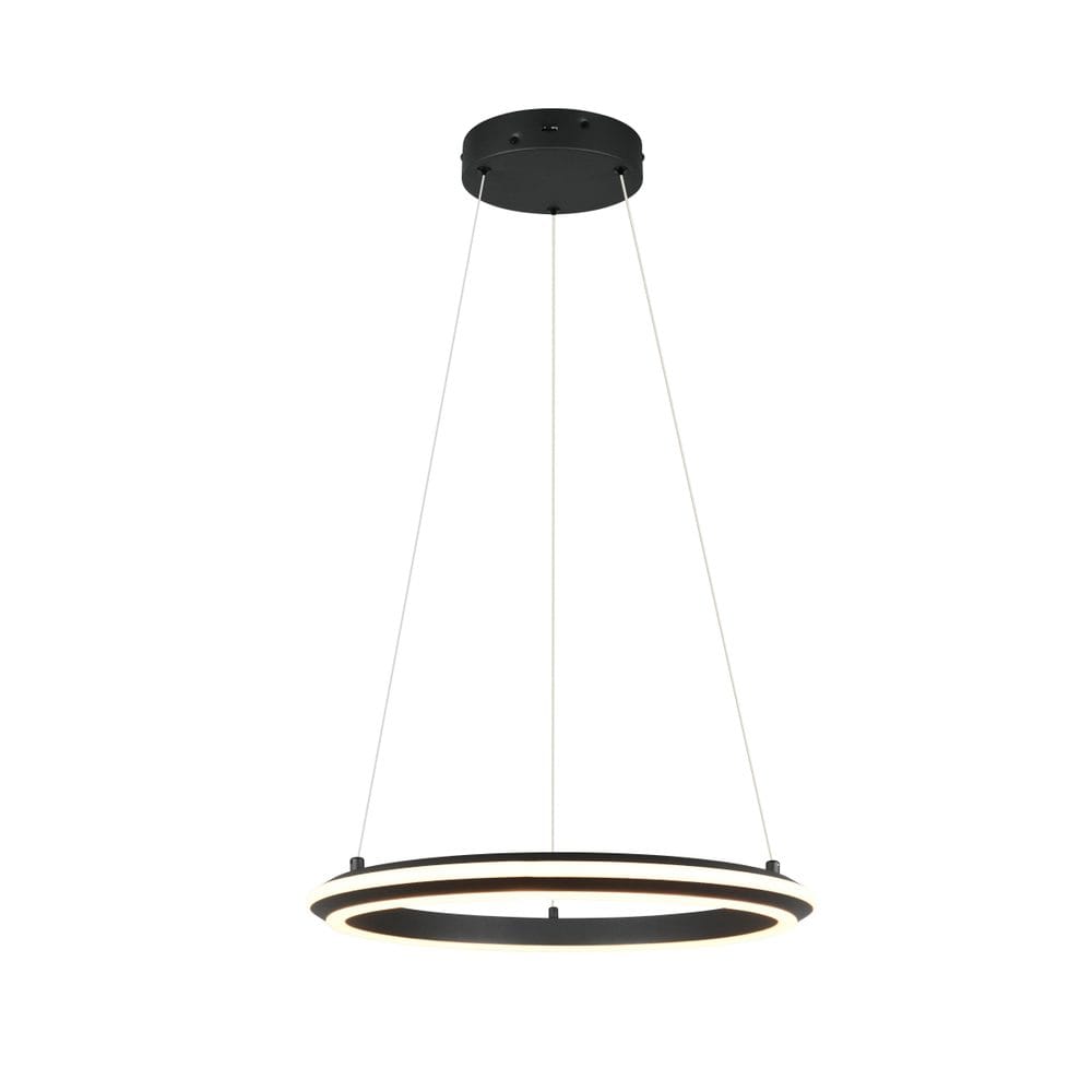 Pendellampe TRIO Amador - 45 cm, Matt svart
