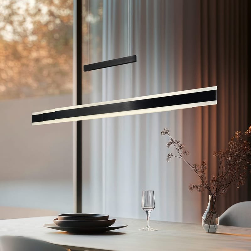 Pendellampe TRIO Arcola - 150 cm, Matt svart - Belysning - Innendørsbelysning & Lamper - Taklampe - Pendellamper & Hengelamper