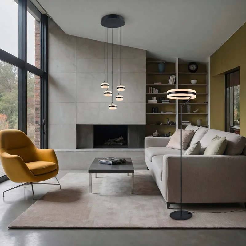 Pendellampe TRIO Dios - 5 lamper, Børstet stål - Belysning - Innendørsbelysning & Lamper - Taklampe - Pendellamper & Hengelamper