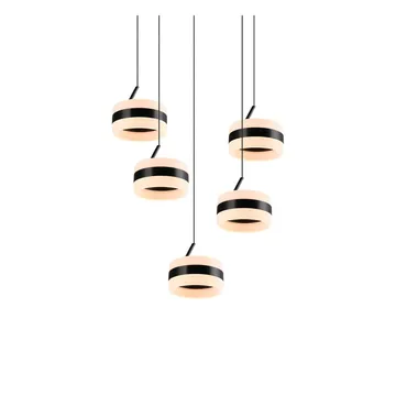 Pendellampe TRIO Dios - 5 lamper, Matt svart - Belysning - Innendørsbelysning & Lamper - Taklampe - Pendellamper & Hengelamper