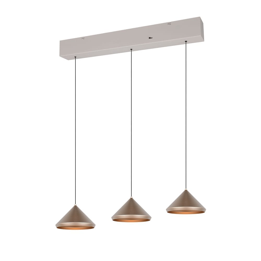 Pendellampe TRIO Laguna - 3 lamper, Coffee