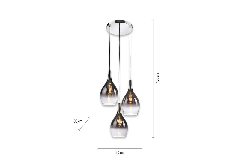 Pendellampe Pilua - 43x120x43 cm - Belysning - Innendørsbelysning & Lamper - Taklampe - Pendellamper & Hengelamper