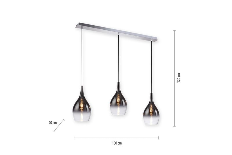 Pendellampe Pilua - 20x120x110 cm - Belysning - Innendørsbelysning & Lamper - Taklampe - Pendellamper & Hengelamper