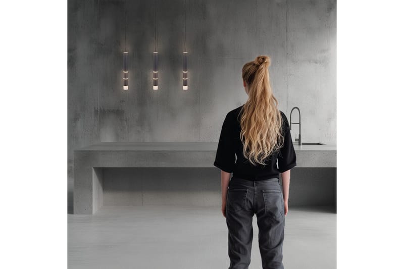 Pendellampe Pure Vega - 5x120x120 cm, Svart - Belysning - Innendørsbelysning & Lamper - Taklampe - Pendellamper & Hengelamper