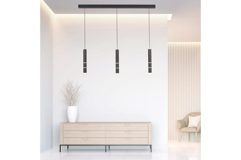 Pendellampe Pure Vega - 5x120x120 cm, Svart - Belysning - Innendørsbelysning & Lamper - Taklampe - Pendellamper & Hengelamper