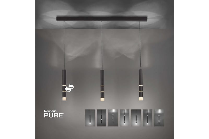 Pendellampe Pure Vega - 5x120x120 cm, Svart - Belysning - Innendørsbelysning & Lamper - Taklampe - Pendellamper & Hengelamper