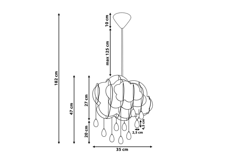 Ailenne Taklampe 35 cm - Hvit - Taklampe kjøkken - Vinduslampe hengende - Vinduslampe - Pendellamper & Hengelamper - Soveromslampe - Stuelampe