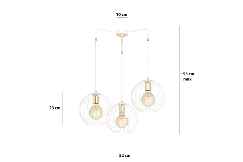 Albio 3 pendel Hvit - Scandinavian Choice - Taklampe kjøkken - Vinduslampe hengende - Vinduslampe - Pendellamper & Hengelamper - Soveromslampe - Stuelampe