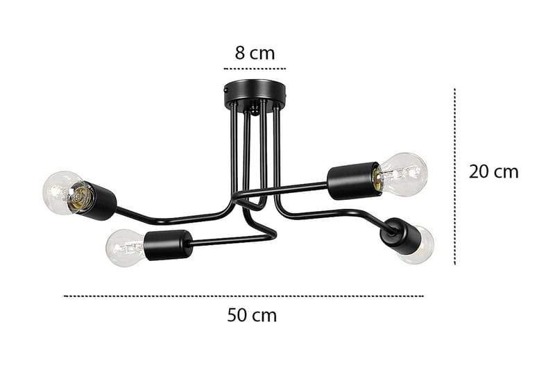 Diesel 4 pendel Svart - Scandinavian Choice - Taklampe kjøkken - Vinduslampe hengende - Vinduslampe - Pendellamper & Hengelamper - Soveromslampe - Stuelampe