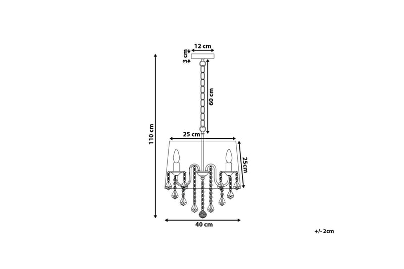 Evans Taklampe 40 cm - Grå - Taklampe kjøkken - Vinduslampe hengende - Vinduslampe - Pendellamper & Hengelamper - Soveromslampe - Stuelampe