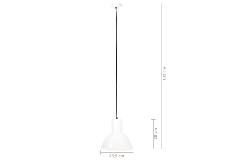 Hengelampe 25 W hvit rund 28,5 cm E27 - Hvit - Belysning - Innendørsbelysning & Lamper - Taklampe - Pendellamper & Hengelamper