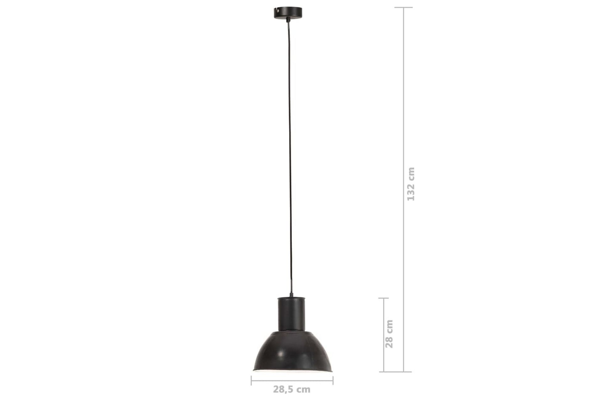 Hengelampe 25 W matt svart rund 28,5 cm E27 - Svart - Belysning - Innendørsbelysning & Lamper - Taklampe - Pendellamper & Hengelamper