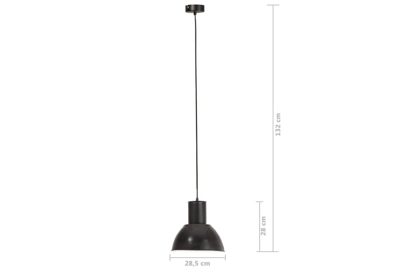 Hengelampe 25 W matt svart rund 28,5 cm E27 - Svart - Belysning - Innendørsbelysning & Lamper - Taklampe - Pendellamper & Hengelamper