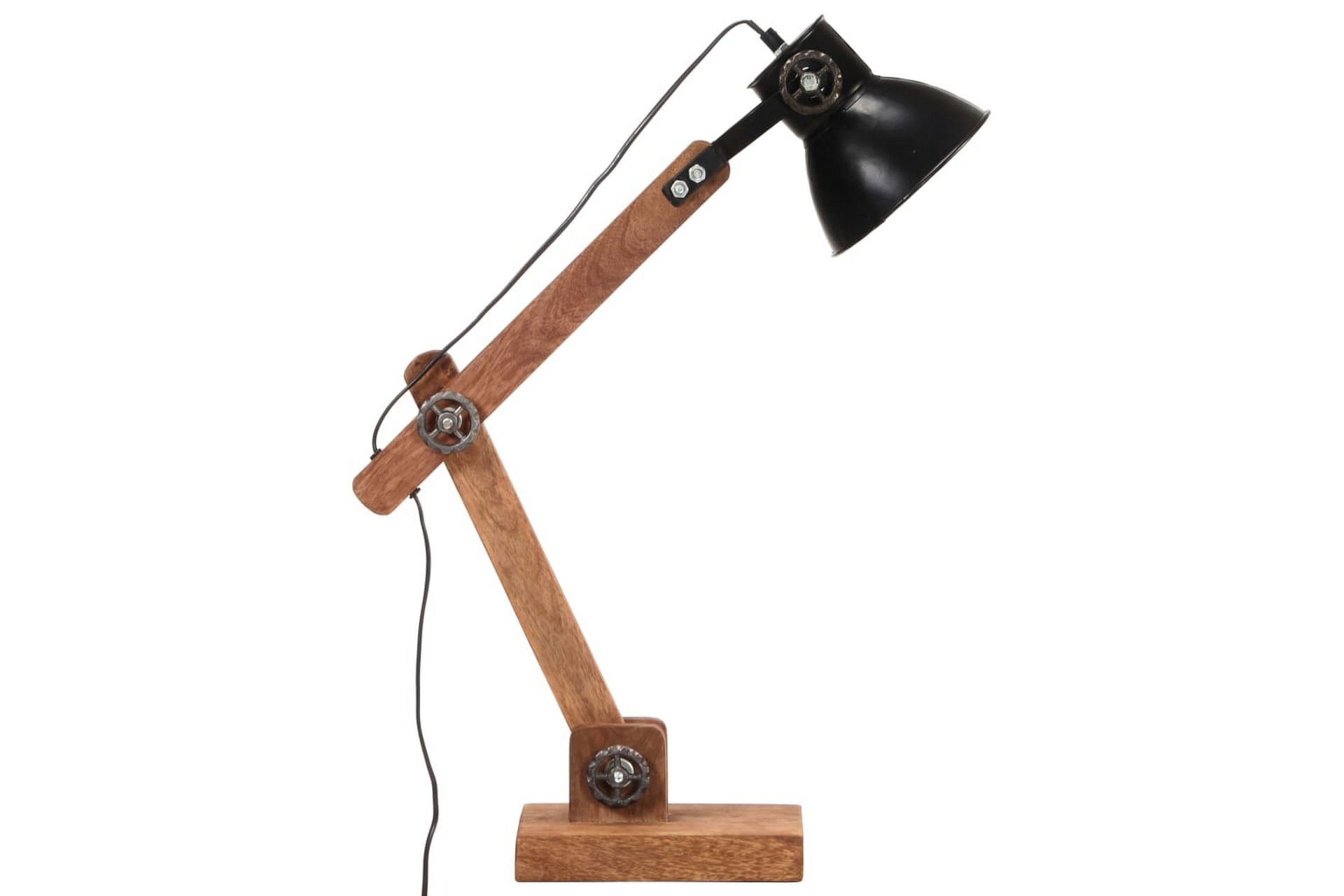 Industriell bordlampe matt svart rund 58x18x90 cm E27 - Svart - Belysning - Innendørsbelysning & Lamper - Taklampe - Pendellamper & Hengelamper