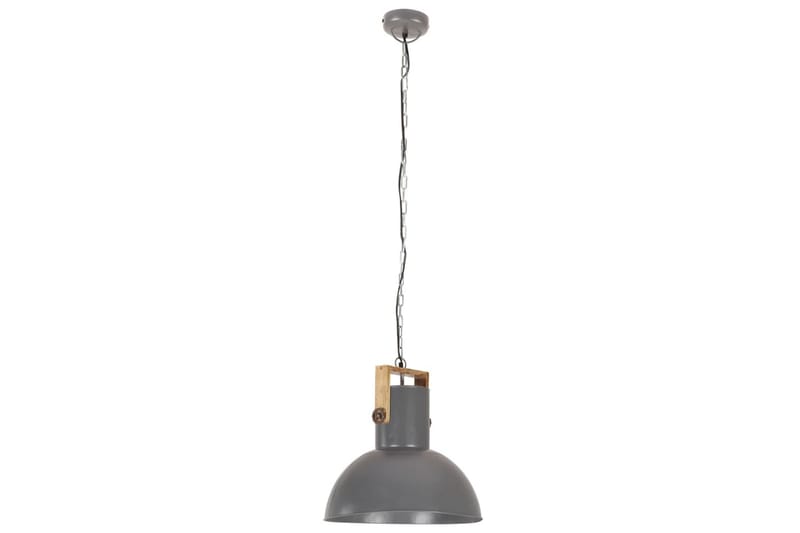Industriell hengelampe 25 W grå rund mangotre 52 cm E27 - Grå - Taklampe kjøkken - Vinduslampe hengende - Vinduslampe - Pendellamper & Hengelamper - Soveromslampe - Stuelampe