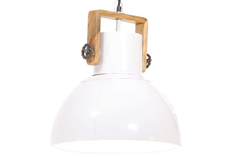 Industriell hengelampe 25 W hvit rund 40 cm E27 - Hvit - Taklampe kjøkken - Vinduslampe hengende - Vinduslampe - Pendellamper & Hengelamper - Soveromslampe - Stuelampe